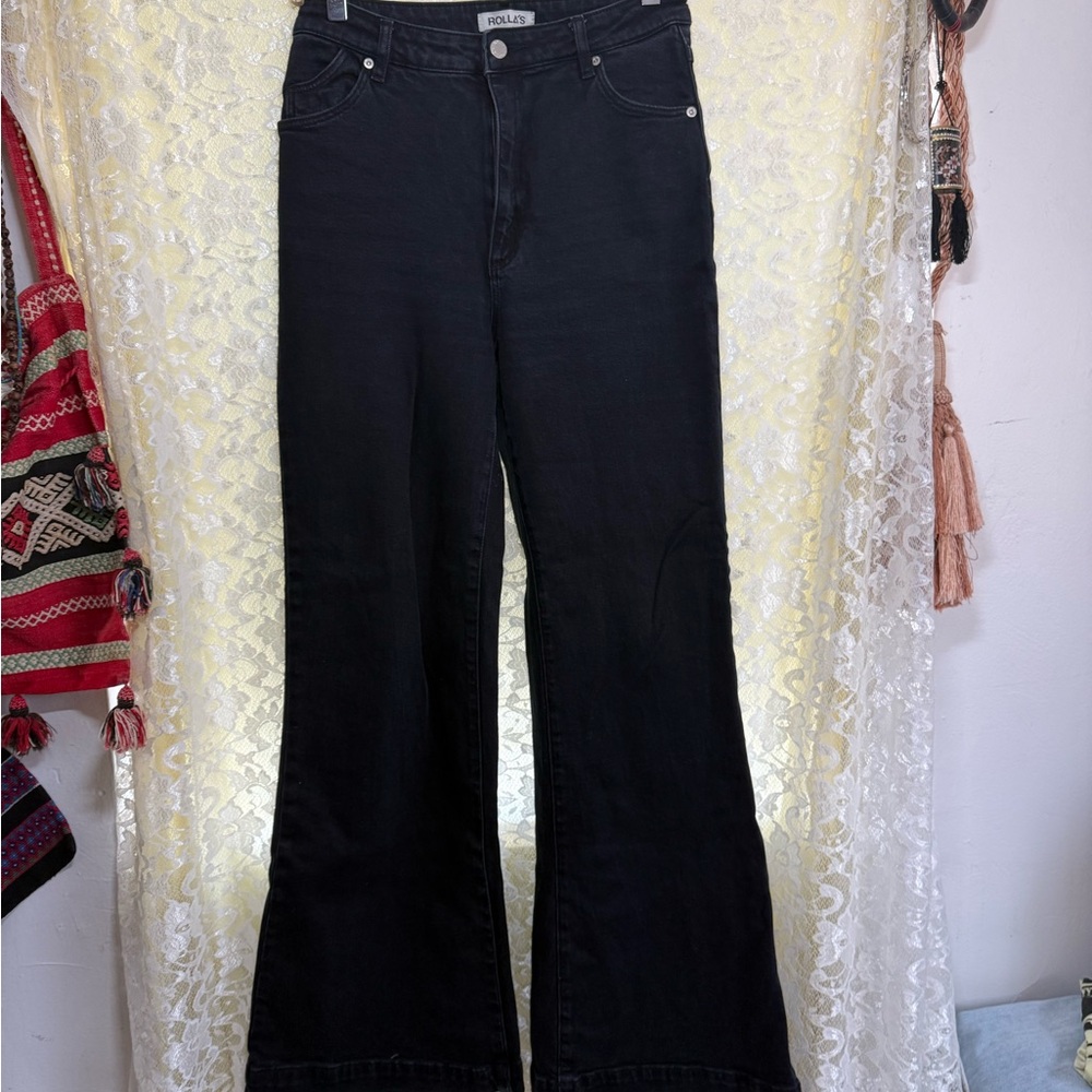 ROLLA'S Women's black east coast Flare Jeans sz 29 worn once like new - Picture 2 of 10